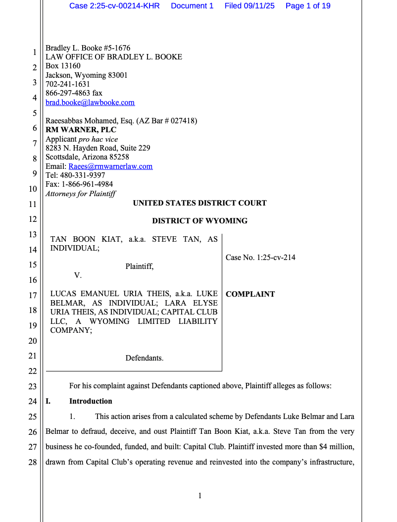 Wyoming public record · September 2025 filing