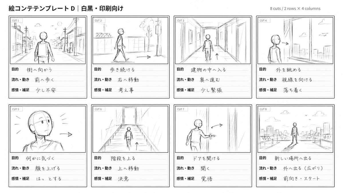 Hand-Drawn Storyboard Sketch Style