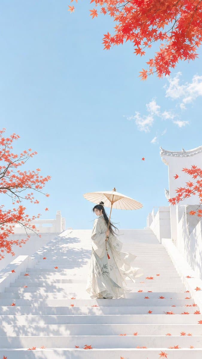 Zen Oriental Autumn Cover Prompt