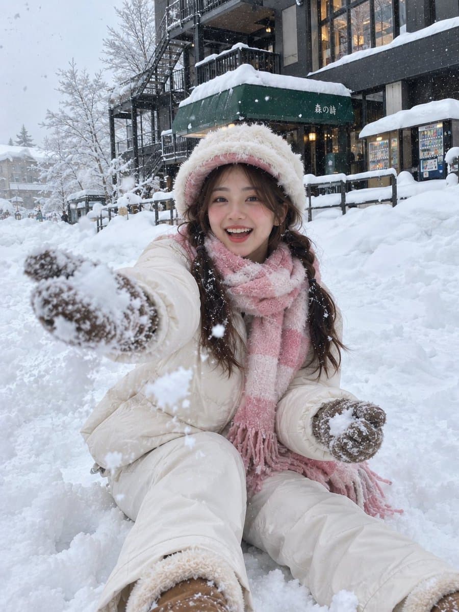 Realistic Winter Portrait Prompt