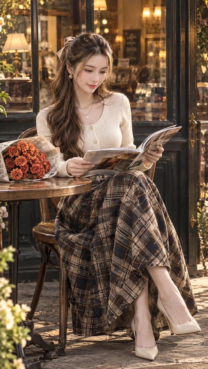 Parisian Café Vintage Portrait