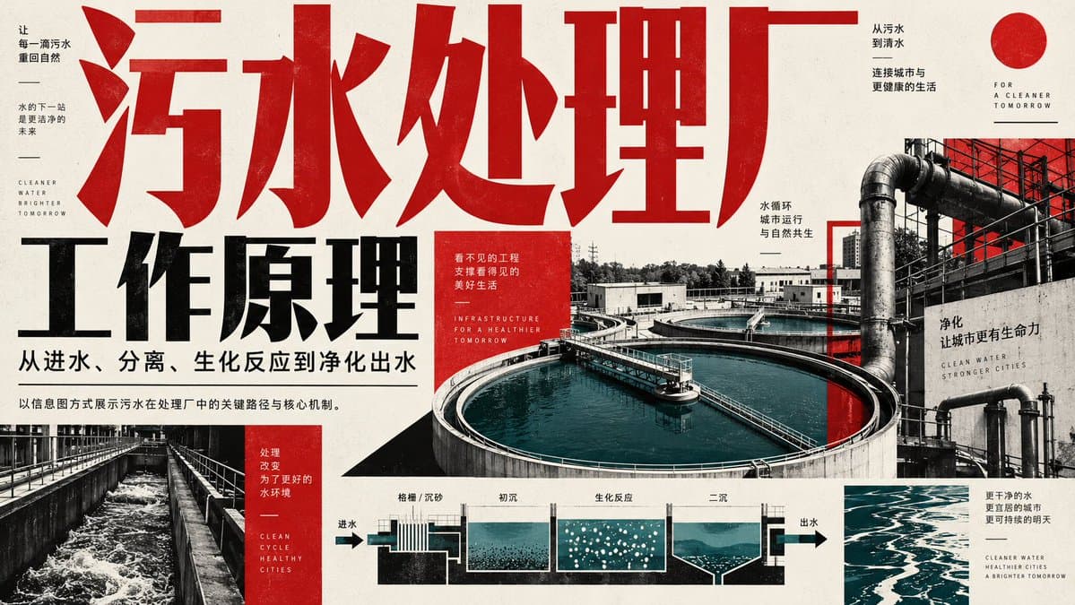 Wastewater Treatment Plant Infographic