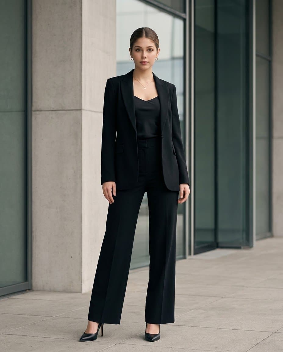 Ultra-photorealistic corporate fashion portrait prompt