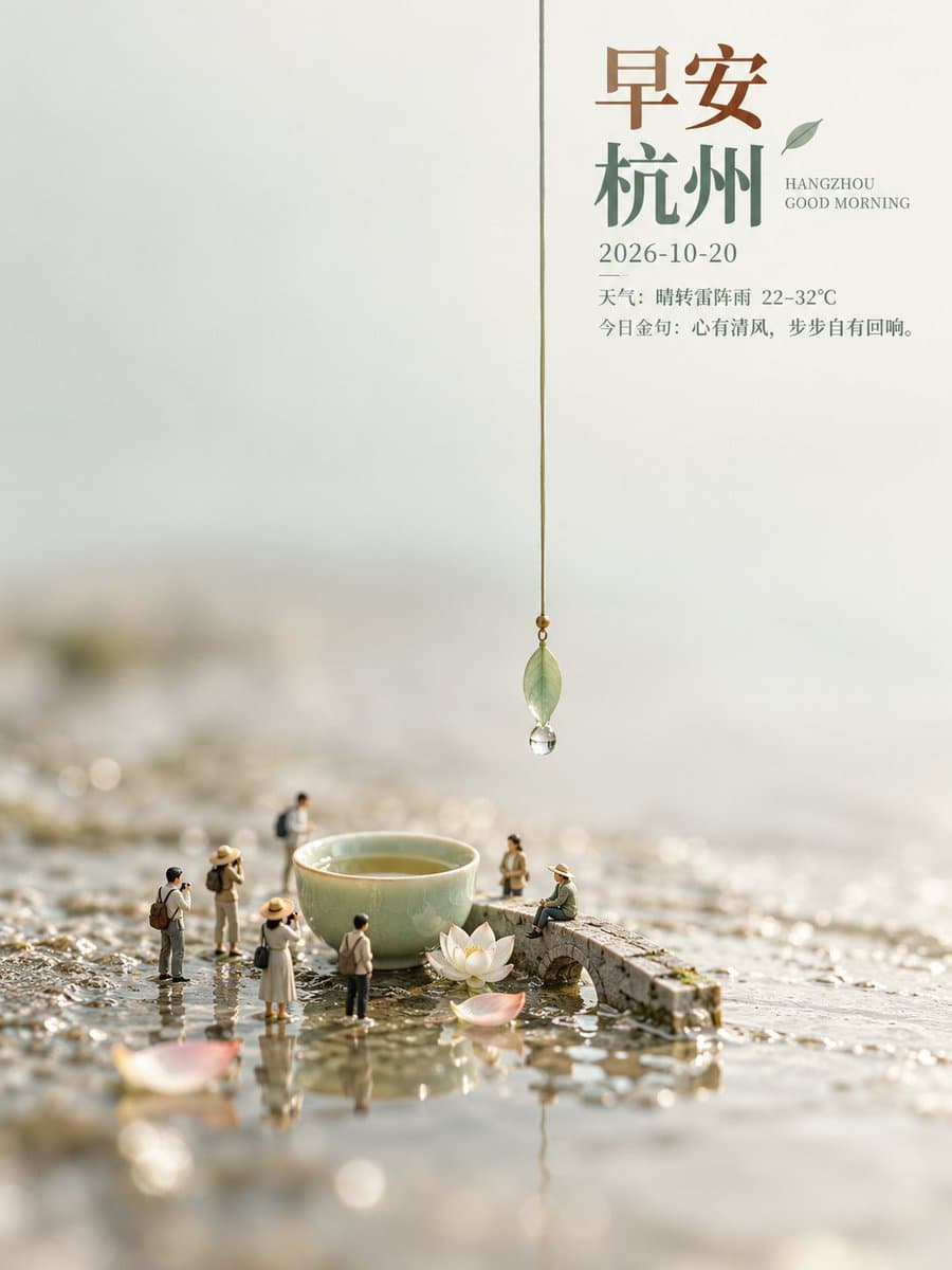 Hangzhou Good Morning Miniature Tea Scene