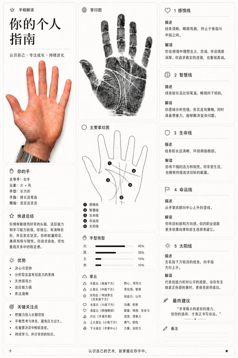 Personalized Palmistry Guide Infographic