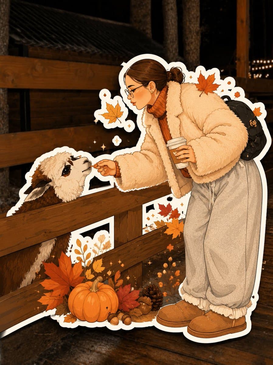GPT Image 2 Autumn Sticker Art