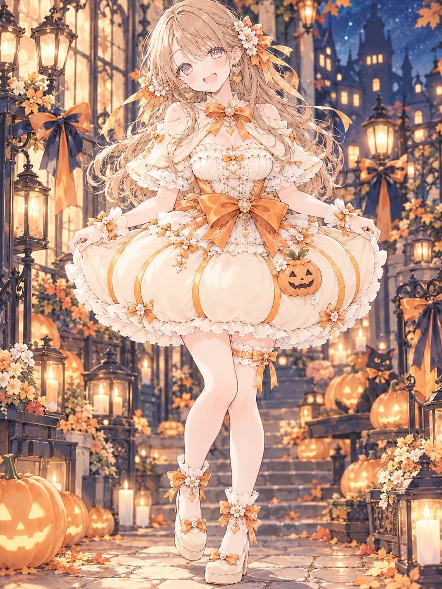 Pumpkin Dress Halloween Costume Prompt
