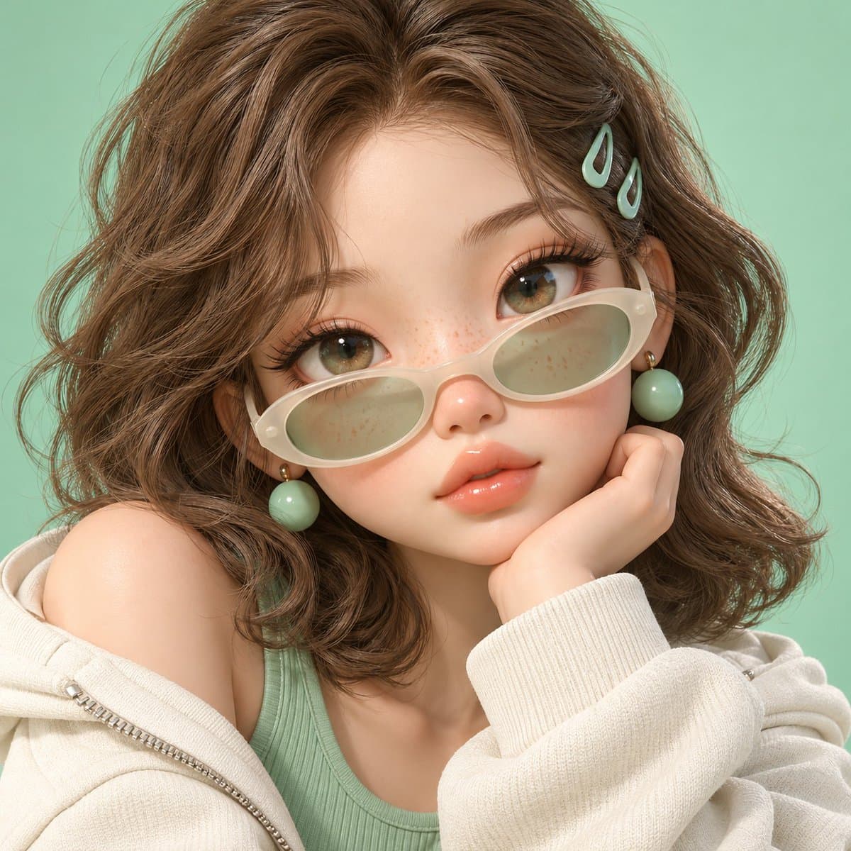 3D Designer Toy Girl Portrait