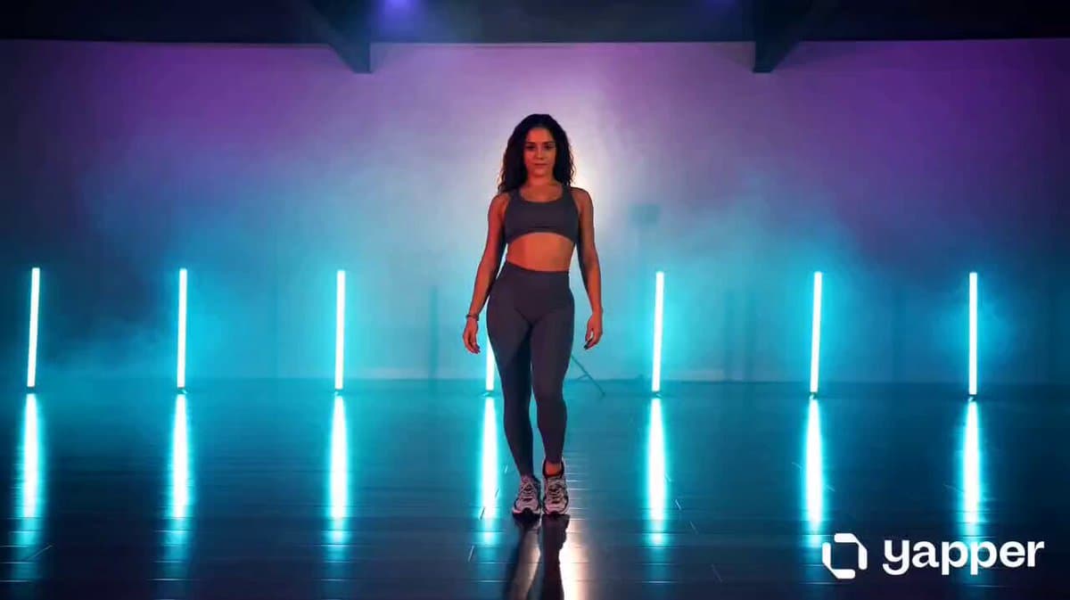 Realistic Neon Dance Studio Choreography