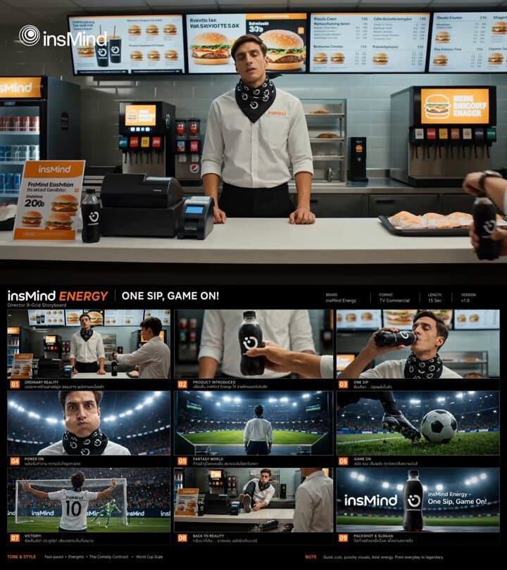 Energy Drink Commercial Storyboard Video