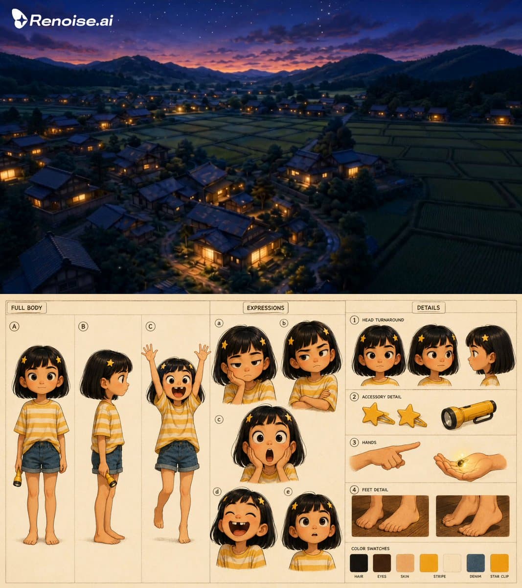 Hina Character Animation with Storyboard Mapping