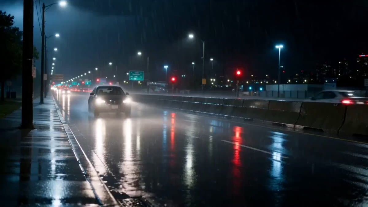 Cinematic Rainy Night Drive Home