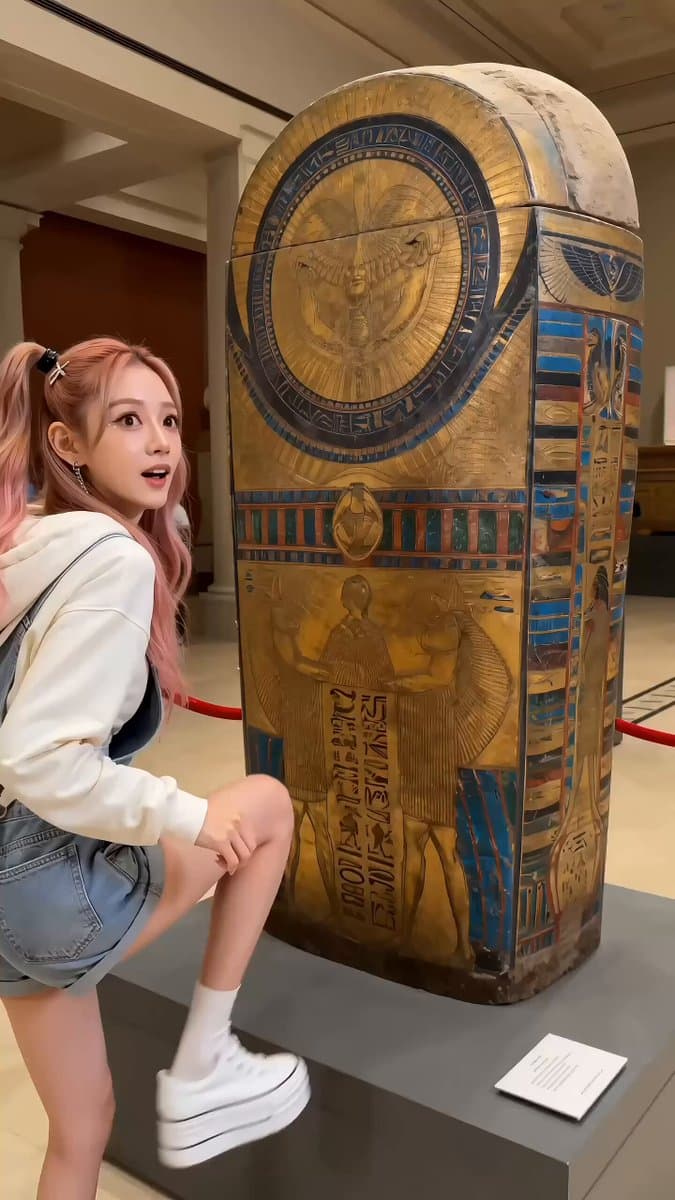Museum Selfie Slapstick Comedy