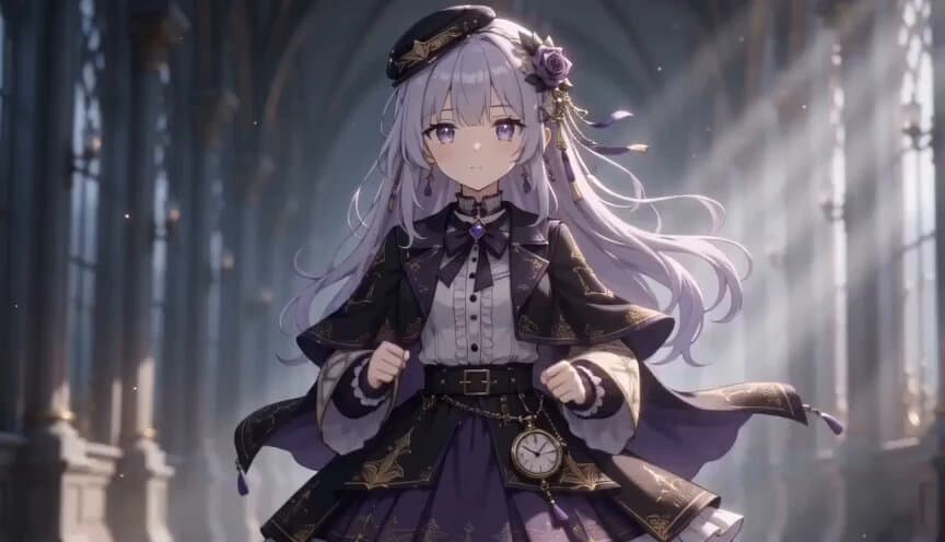 Gothic Lolita Character Running Loop
