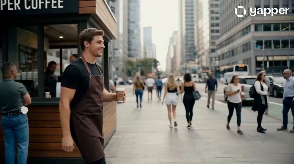 Barista Cinematic Commercial Video Prompt
