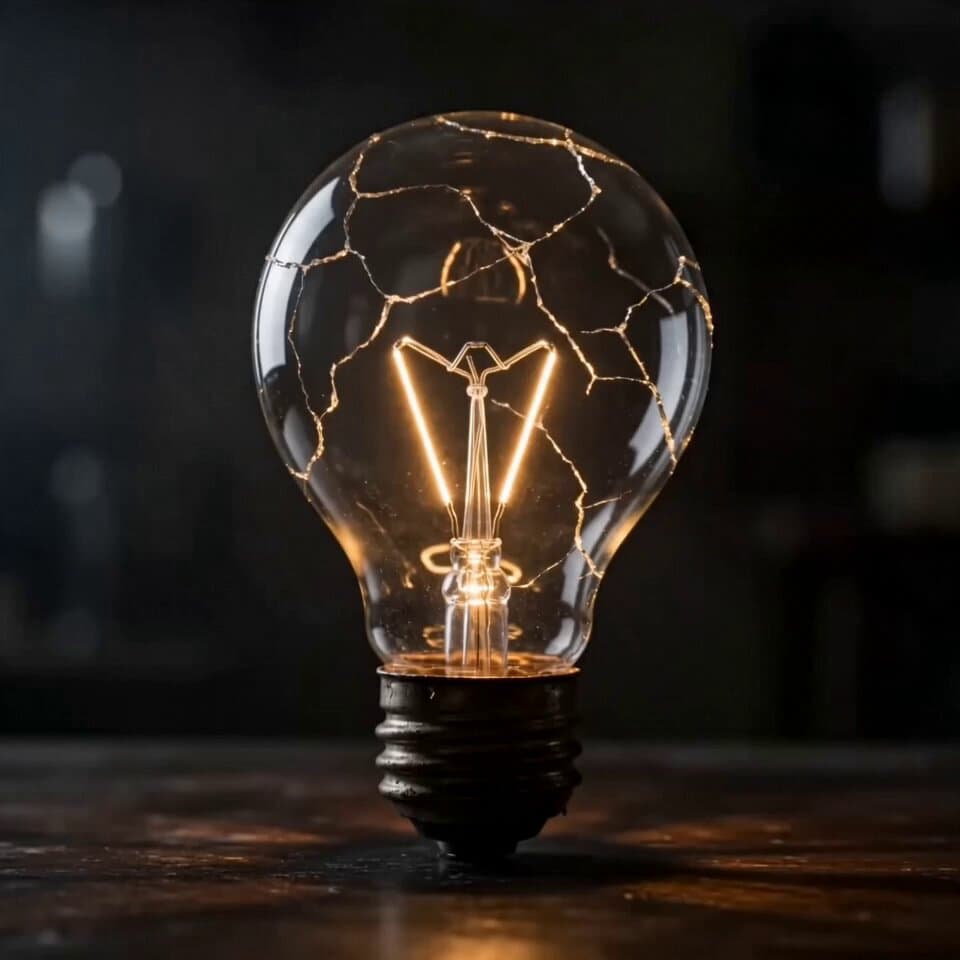 Miniature City Timelapse Inside Light Bulb