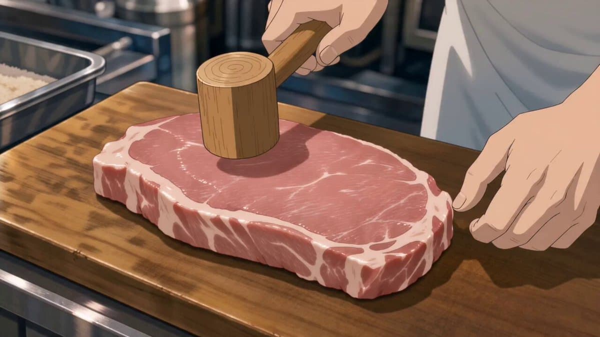 Anime Style Tonkatsu Cooking Sequence