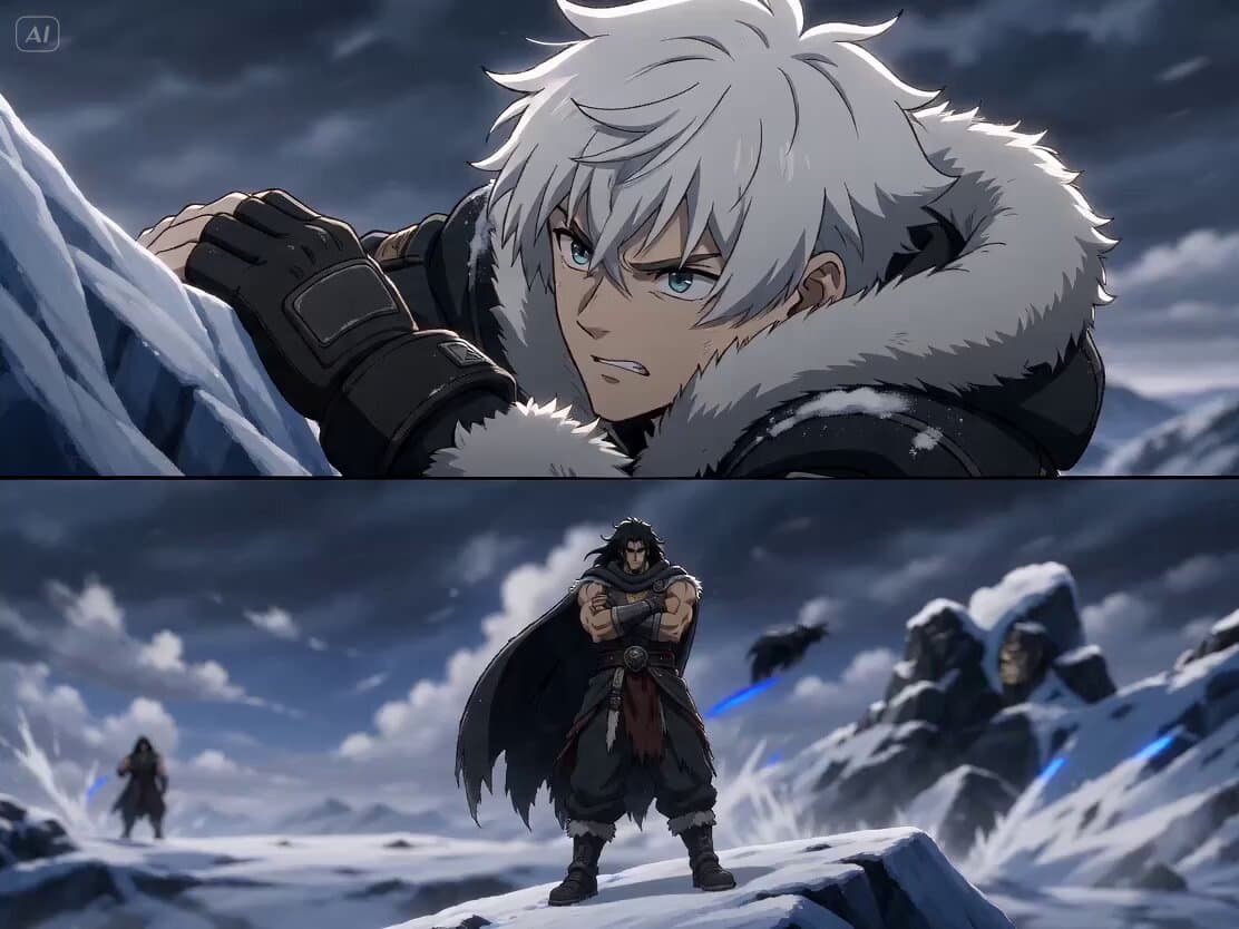 Frozen Mountain Anime Action