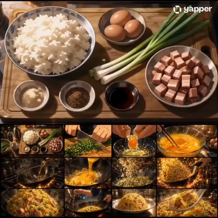 Anime Style Fried Rice Cooking