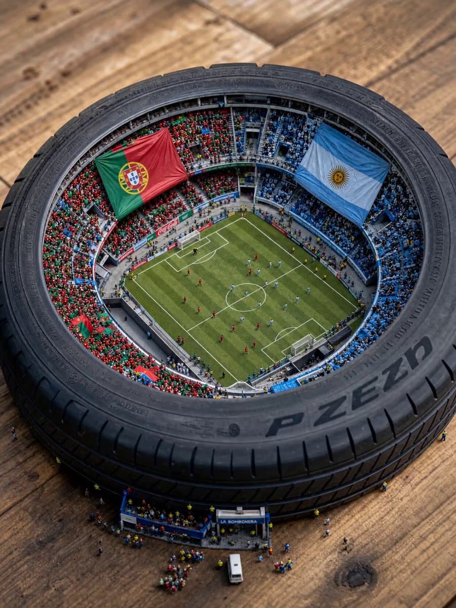 Miniature World Cup Tire Stadium