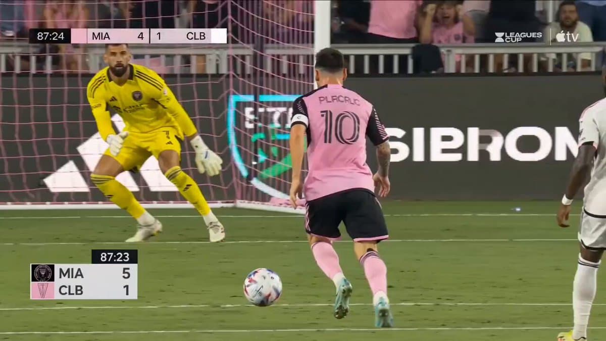 Lionel Messi MLS Broadcast Goal and Celebration
