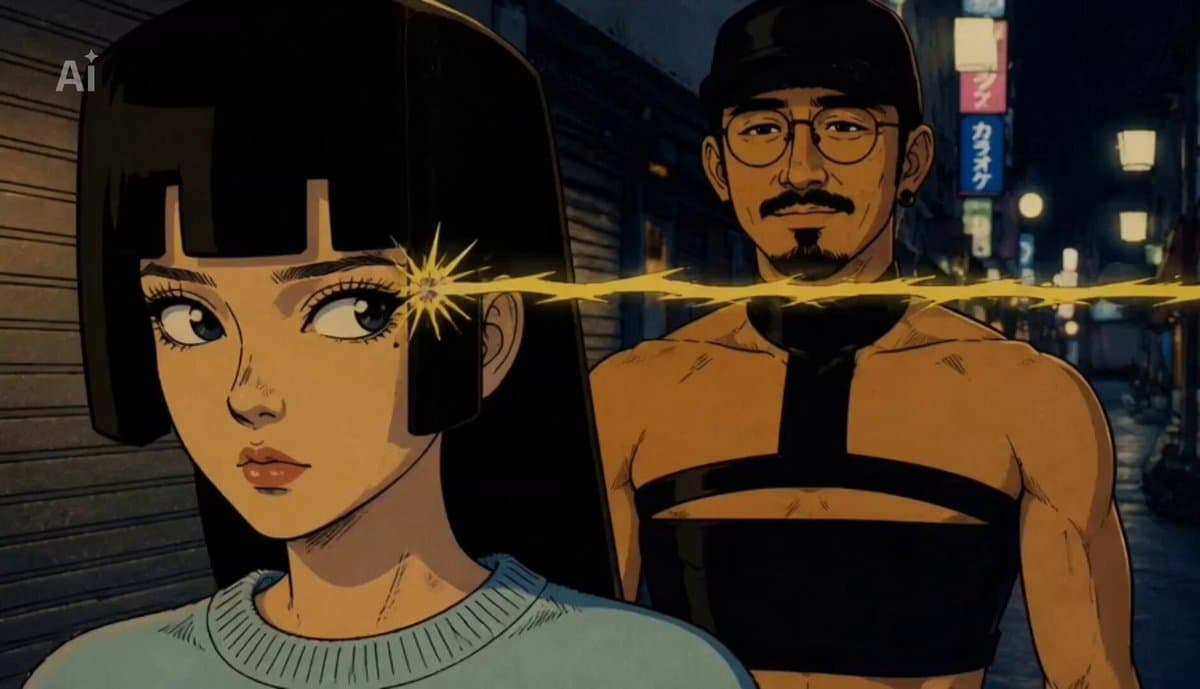 1970s Vintage Anime Action Scene