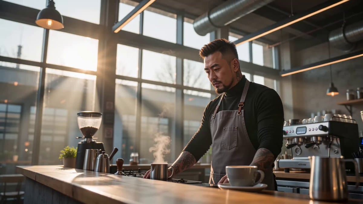 Cinematic Cafe Barista Story