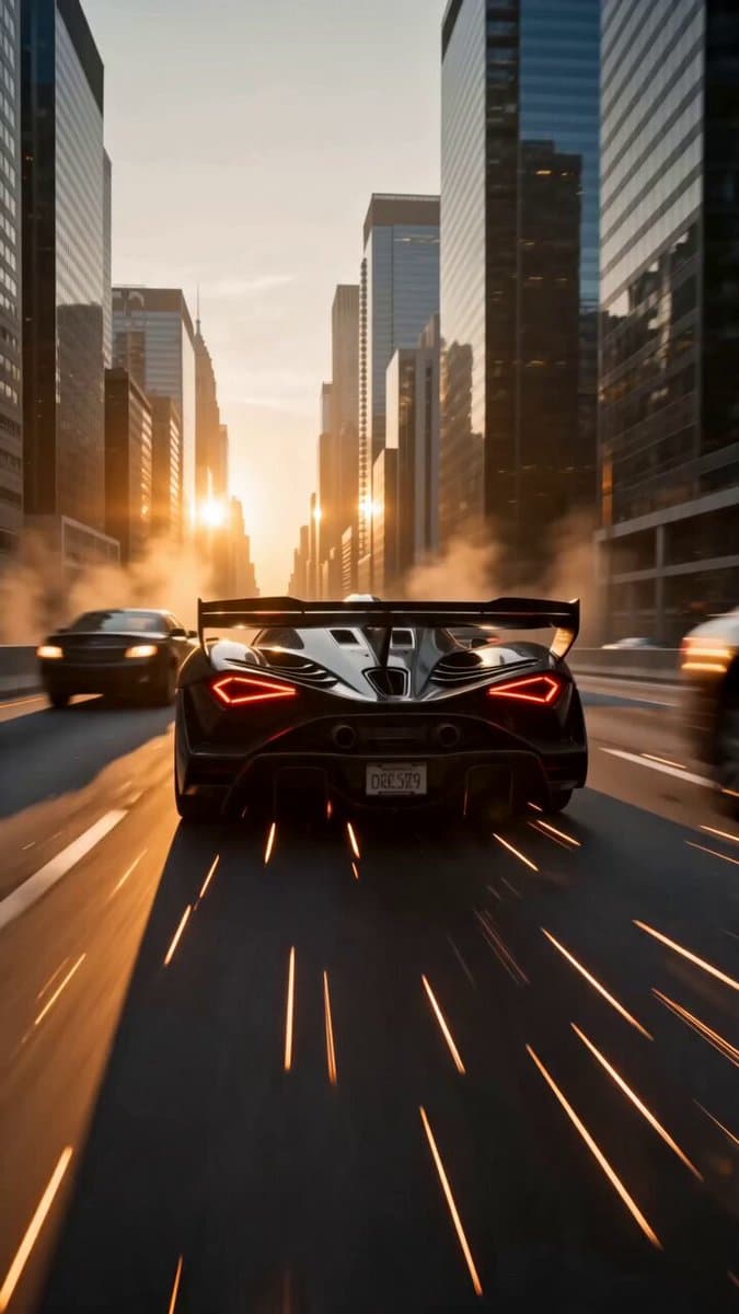 Blockbuster Supercar Chase Scene