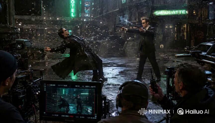 Matrix Style Fire vs Shadow Duel BTS