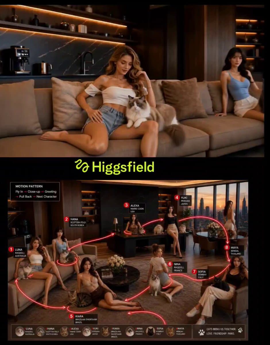 Cinematic Penthouse Cat Introduction Scene