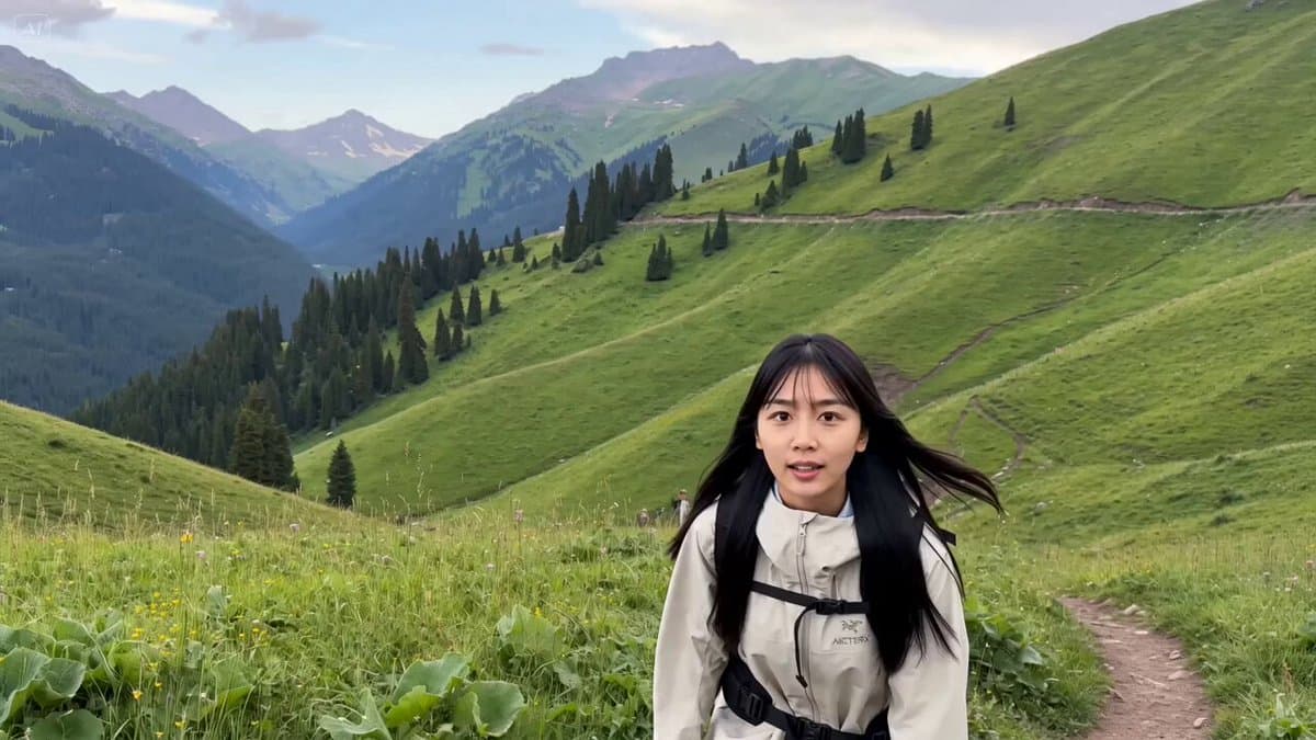 Cinematic Mountain Hiking Adventure