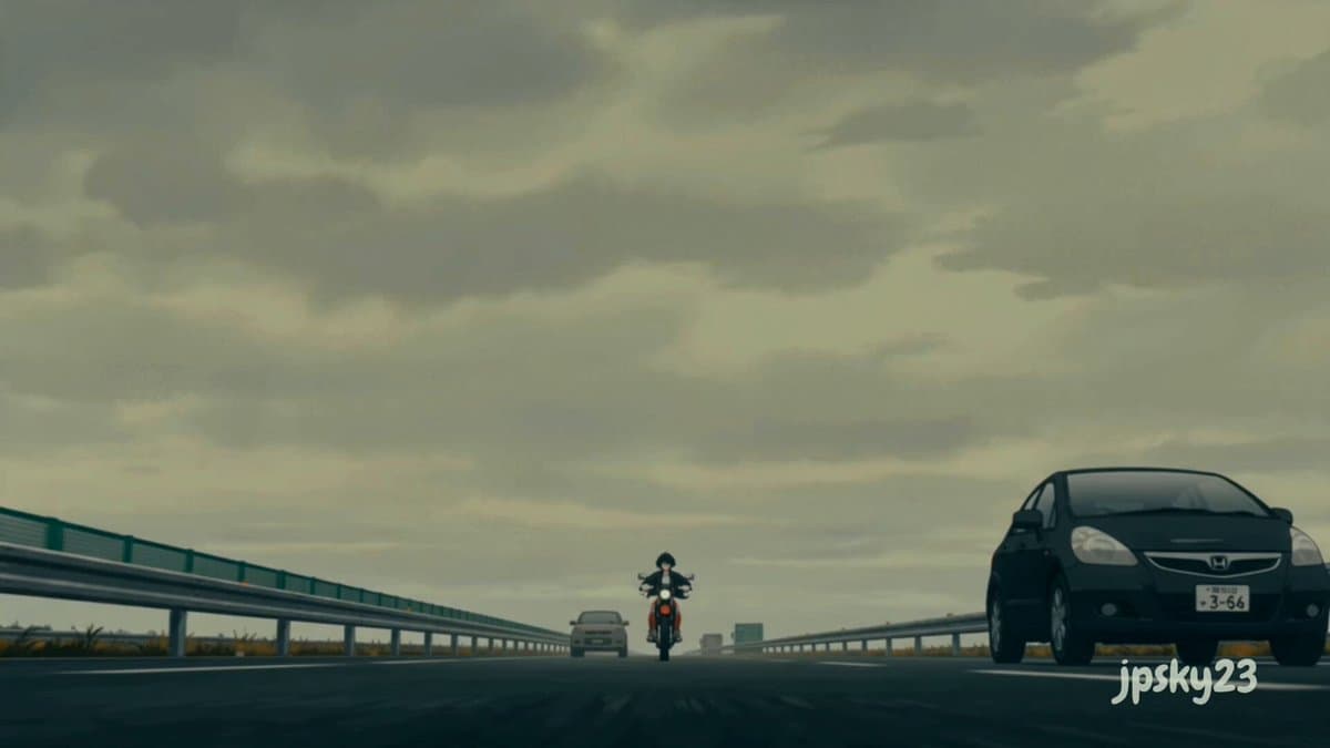 Cinematic Anime Motorcycle Rider Video Sequence