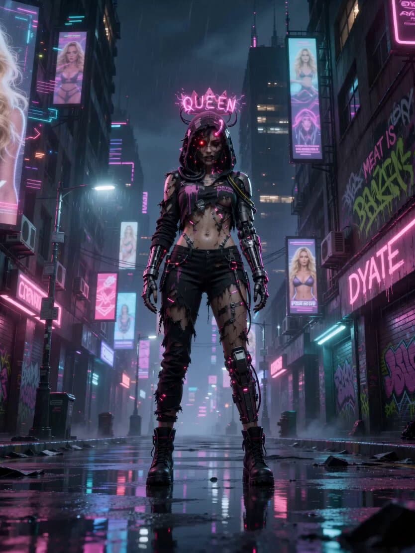 Cyberpunk Dynamic Camera Shot