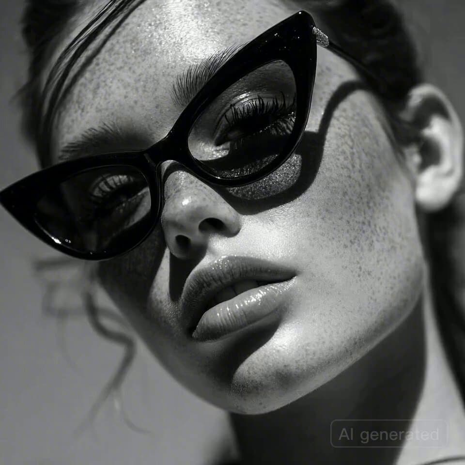 Fashion Montage with Glasses Focus