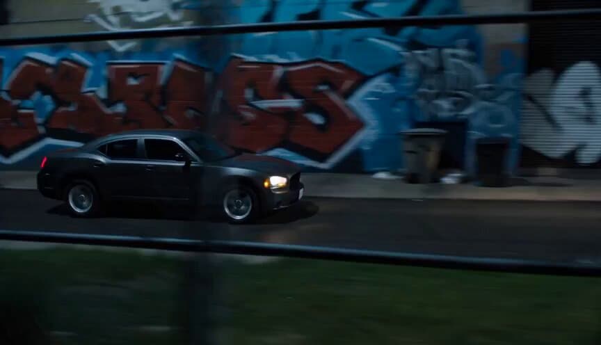 Gritty Night Alleyway Getaway Car