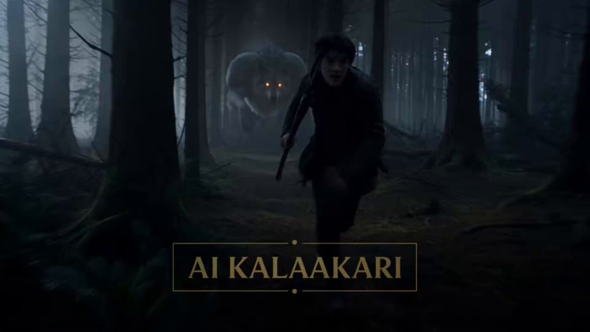 Moonlit Werewolf Forest Chase Prompt