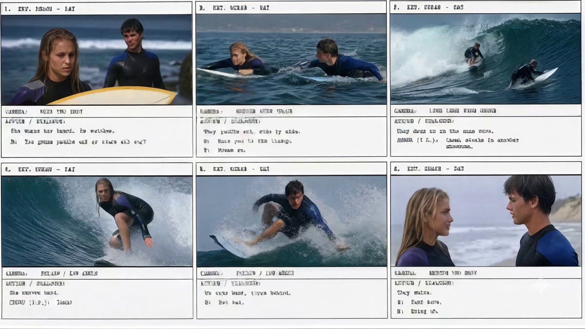 Slick Live-Action Cinematic Surf Scene
