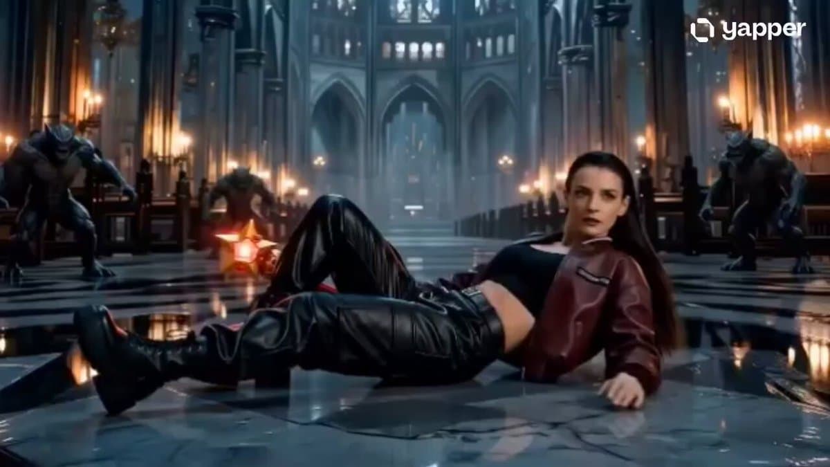 Dark Fantasy Cathedral Action Scene