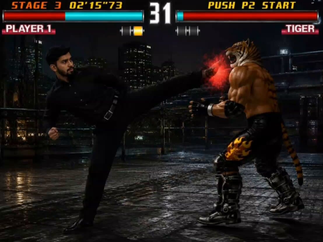 Realistic Fighting Game Action Sequence