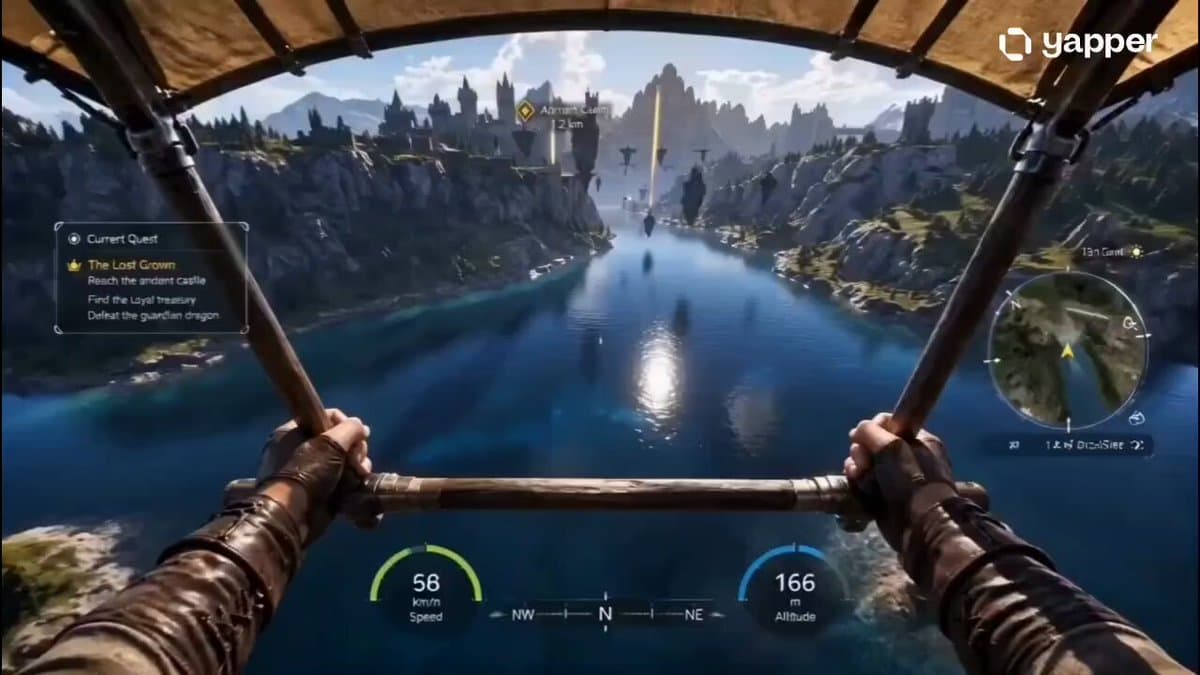 Medieval Fantasy POV Hang Gliding