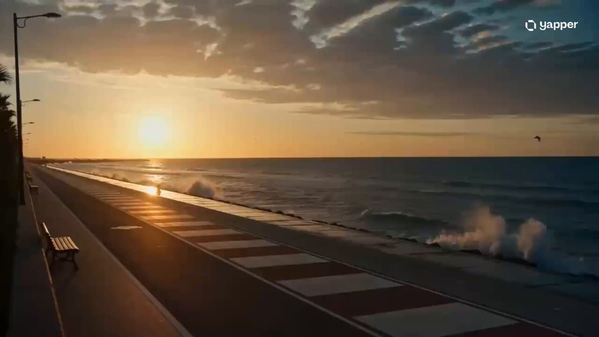 Seaside Sunrise Jogging Cinematic