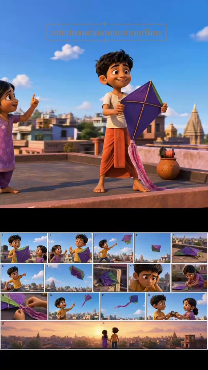 Pixar Style Animated Short Storyboard