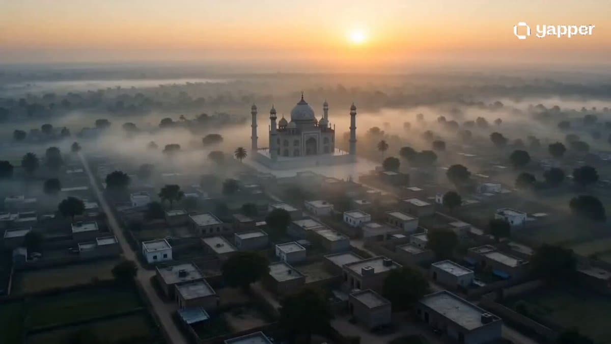 Misty Eid Morning Village