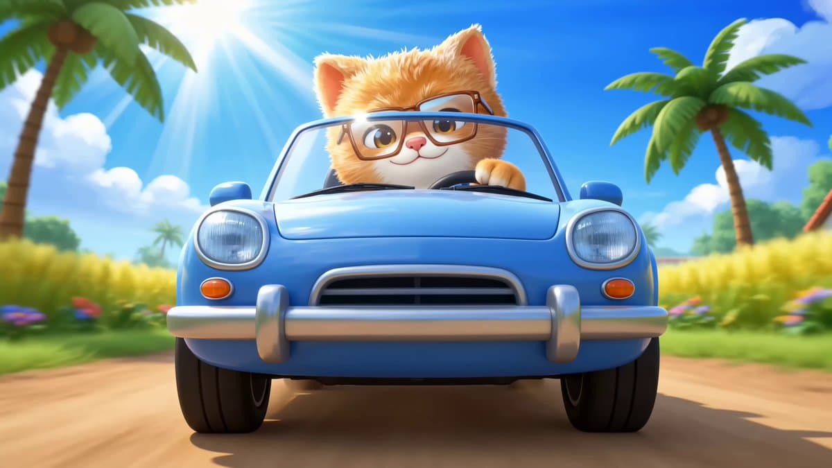 Cool Cat Cartoon Action Sequence