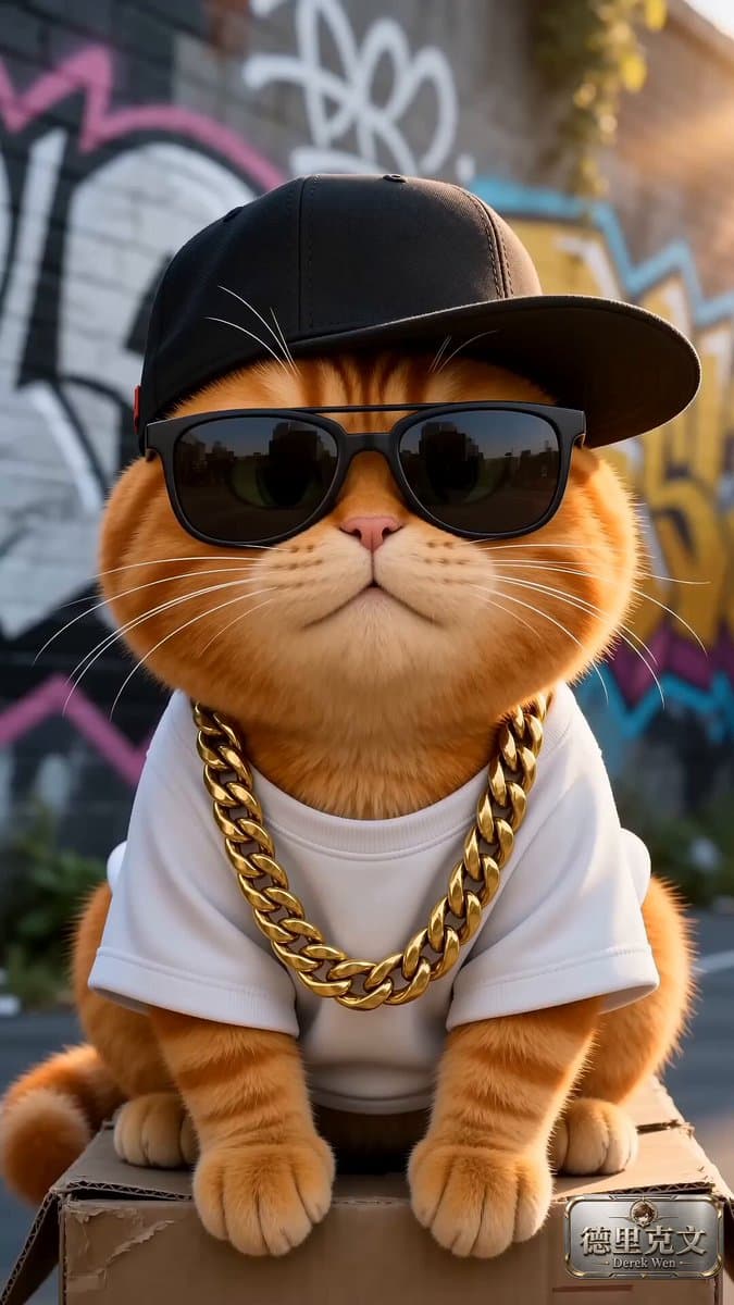 3D Pixar Dancing Hip-Hop Cat Prompt