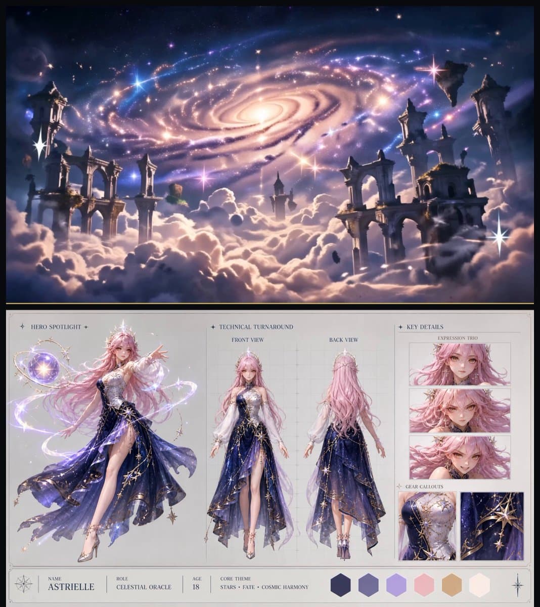 Celestial Fantasy Character Showcase