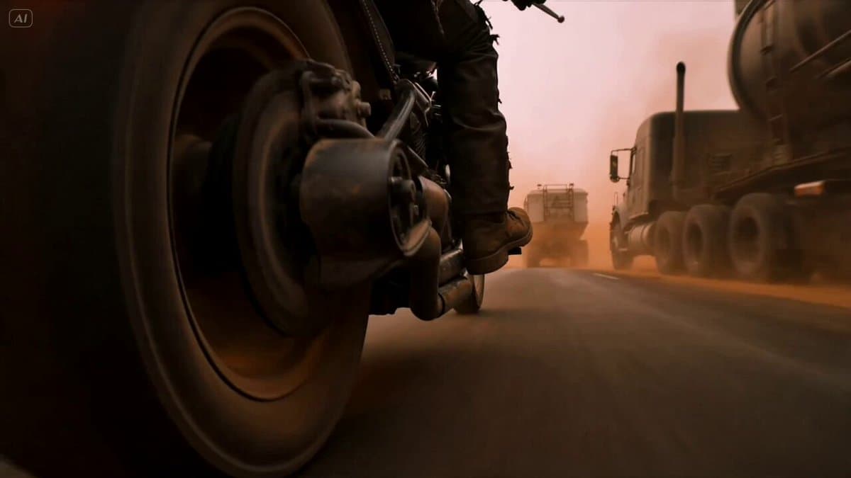 Mad Max Cybernetic Biker Action Sequence