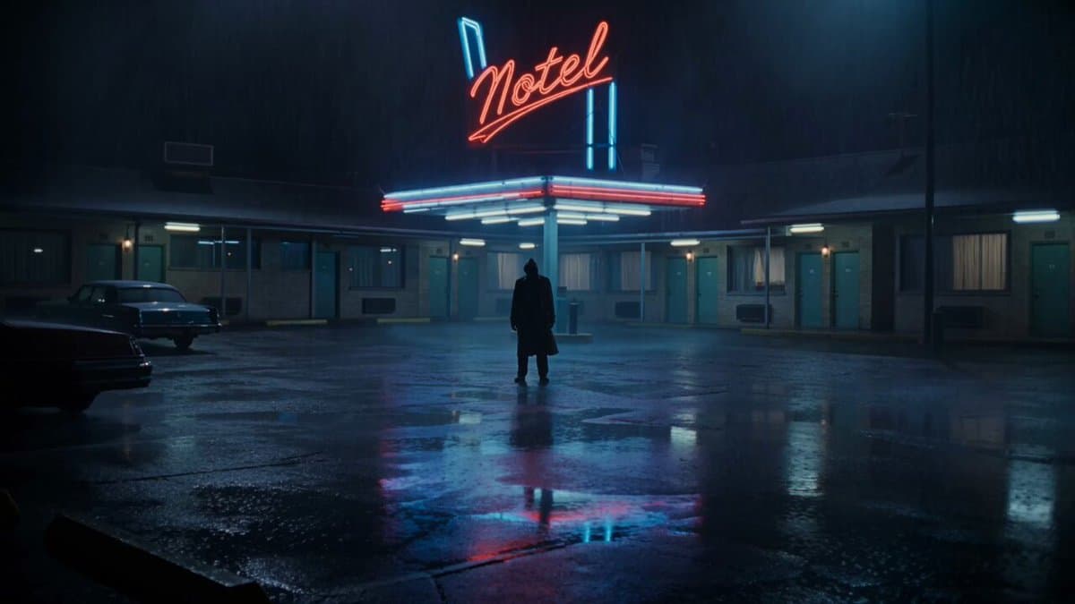 Horror Noir Roadside Motel Scene