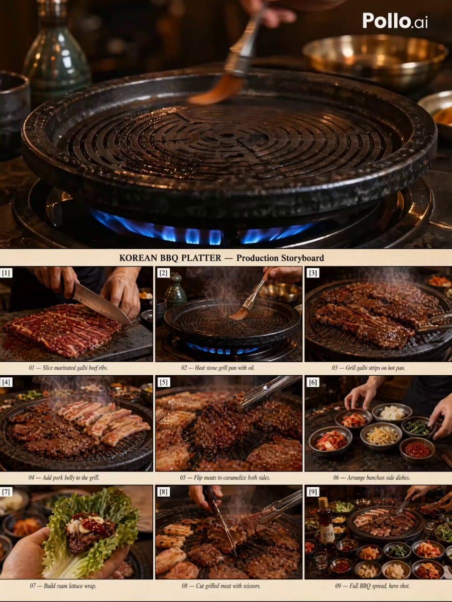Korean BBQ Cooking Flow