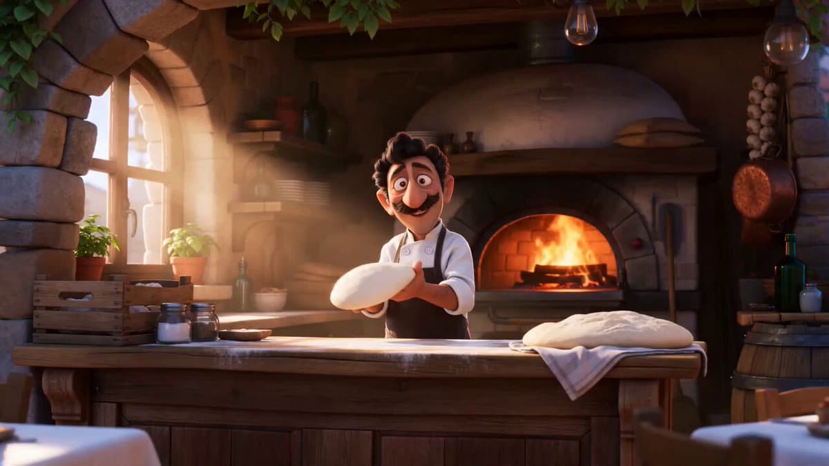 Pixar Style Pizzeria Animation